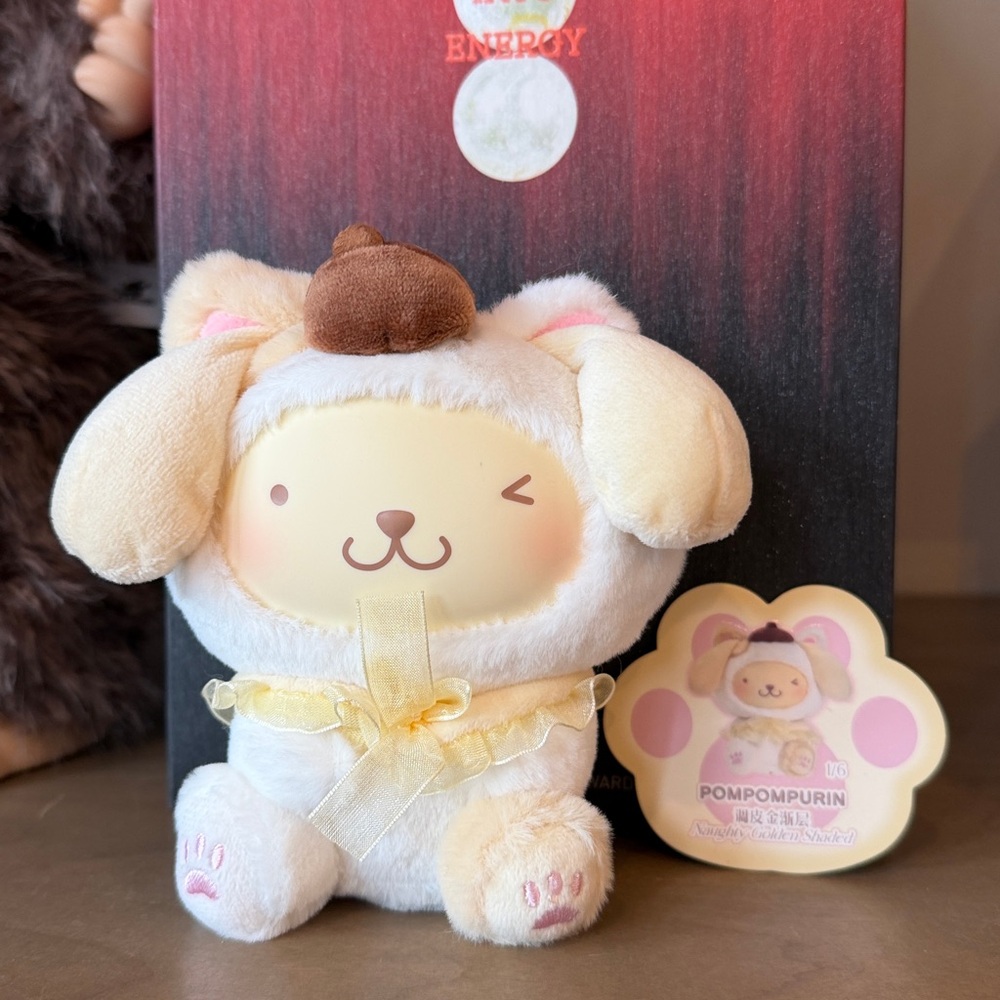 Sanrio Characters Play With kittens series Plush pendant- Pompompurin - Picture 12 of 16